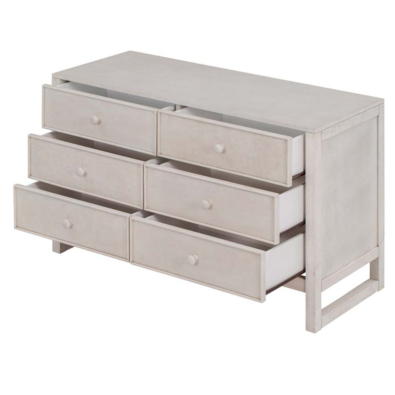 Ensemble de chambre à coucher 3 pièces Nerick, Blanc antique