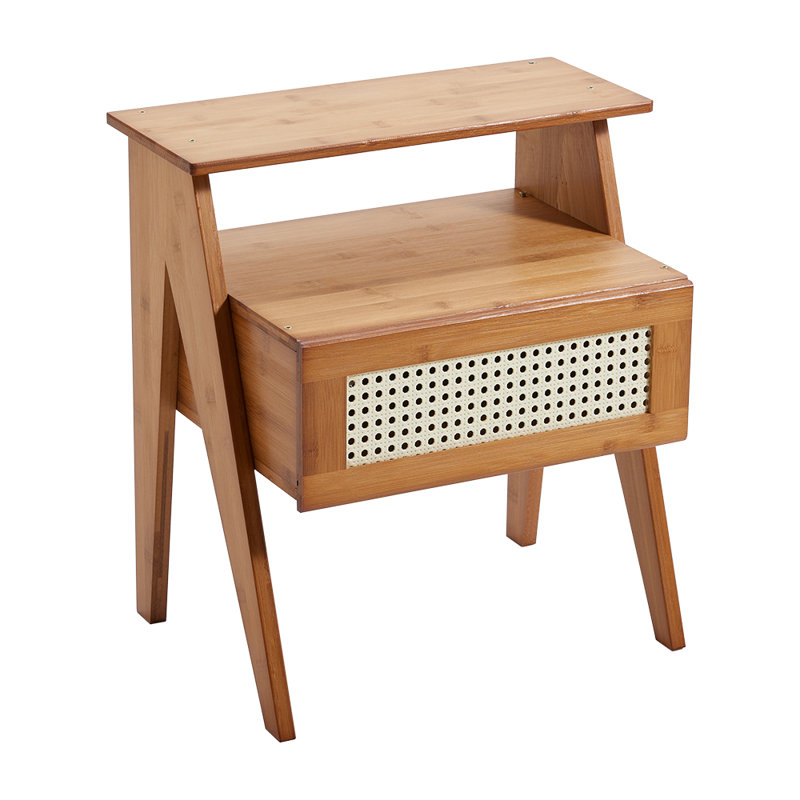 47.5cm W Rattan Bedside Table Set of 2