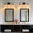 3-Light 24''W Dimmable Black Wrought Iron Bathroom Vanity Lights With Frosted Milk White Shade-2361194-15387340