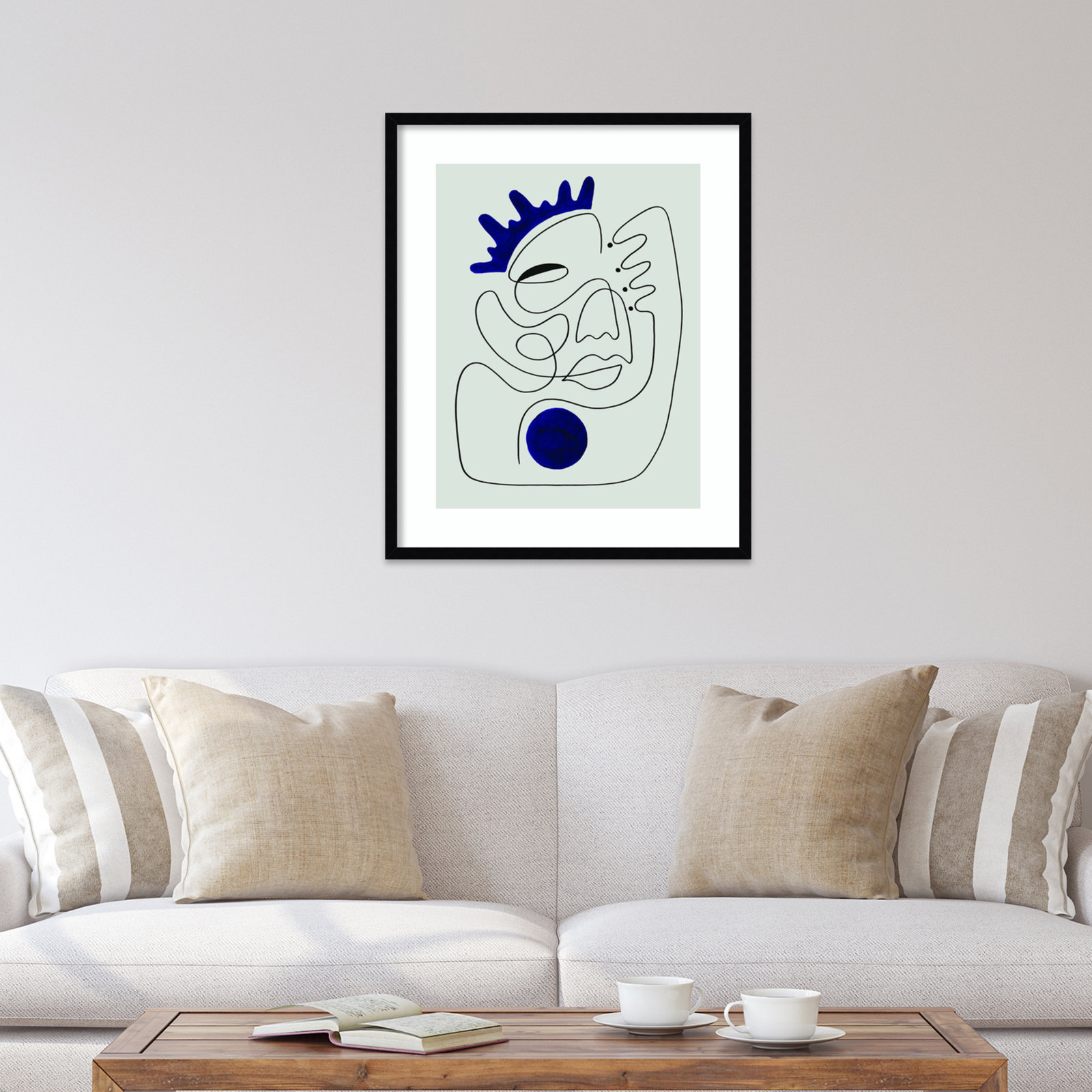 El Rey Print by Shatha Al Dafai, Noir Black Framed, 33.38" H x 27.38" W x 0.875" D