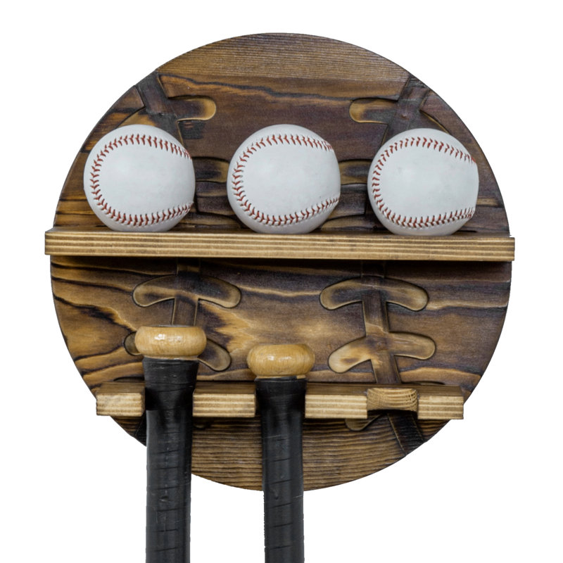 Solid Wood Wall Mounted Required Multi-Use Sports Rack