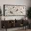 «Abstract Botanical Rustic Bird And Foliage In sépia», reproduction d'art sur toile-98042254-111665201