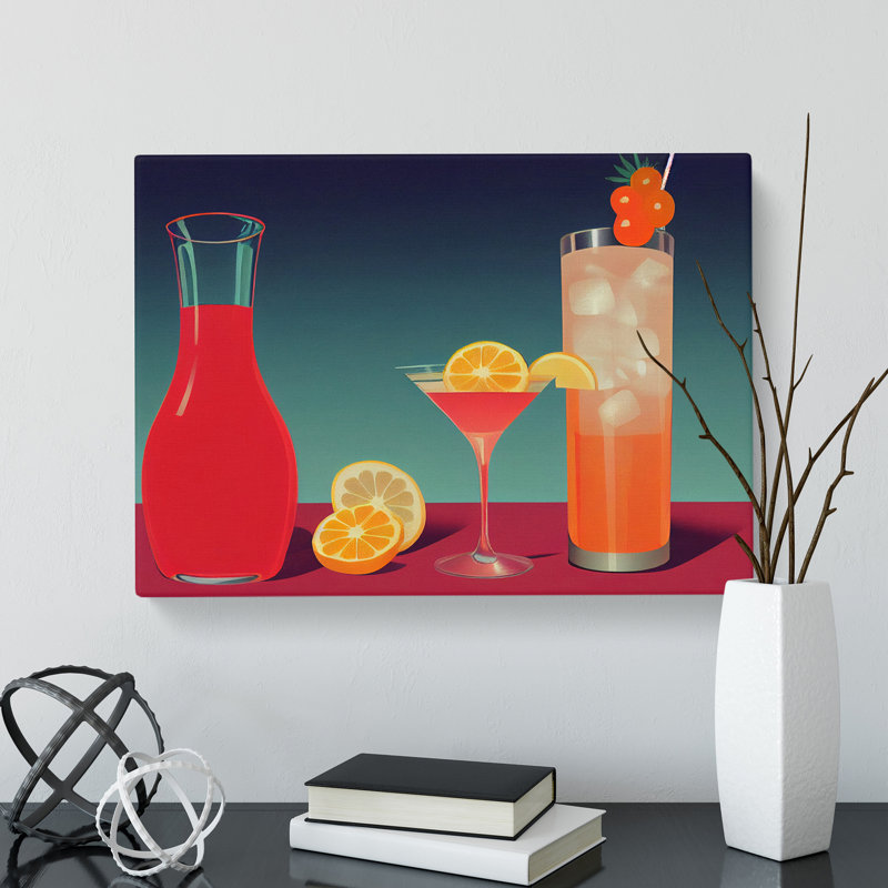 Modern Cocktail Art Vol.2 - Wrapped Canvas Print, 35cm H x 50cm W x 3cm D
