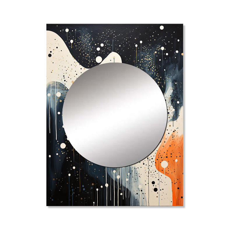 Deep Marine Scenes Modern Collage - miroir mural décoratif corail, miroir gris, impression d'art en métal, 40 po x 30 po
