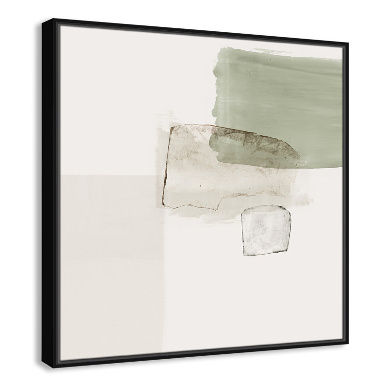 Carolsue Summer Days with You - Peinture sur toile avec cadre flottant, H 31,5 po x l 31,5 po, Noir
