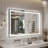 Dokes Super Bright Front & Back LED Lighted Anti-Fog Tempered Glass Bathroom/Vanity Mirror with ETL-1635752261