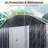 10 Ft X 12 Ft Outdoor Metal Storage Shed With Arch Roof With Lockable Doors For Backyard Garden Patio Lawn, Black
