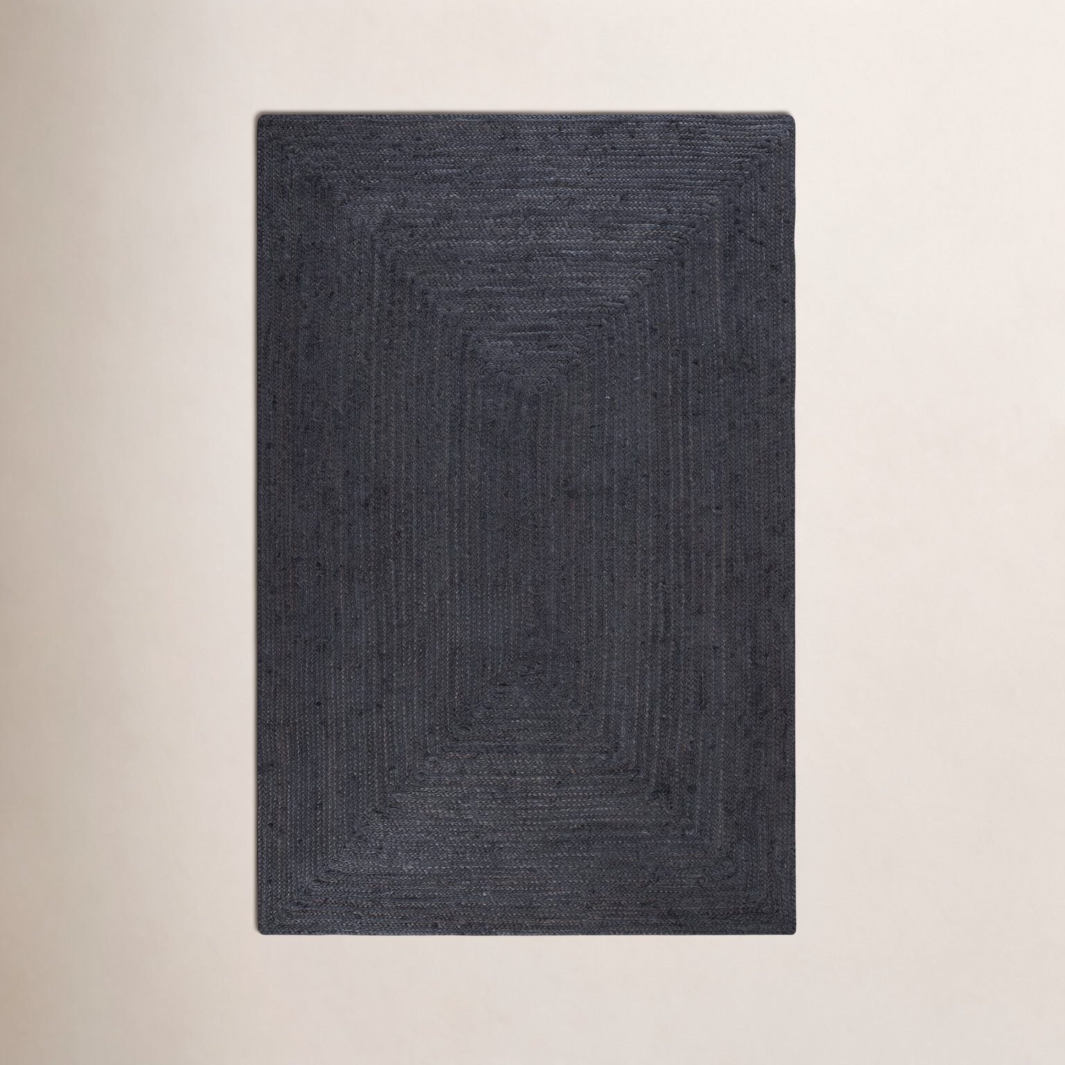 Gage Handmade Jute / Sisal Black Rug, Rectangle 5' x 8'