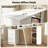 Computer Desk with 3-Tier Storage Shelves, Home Office Desk