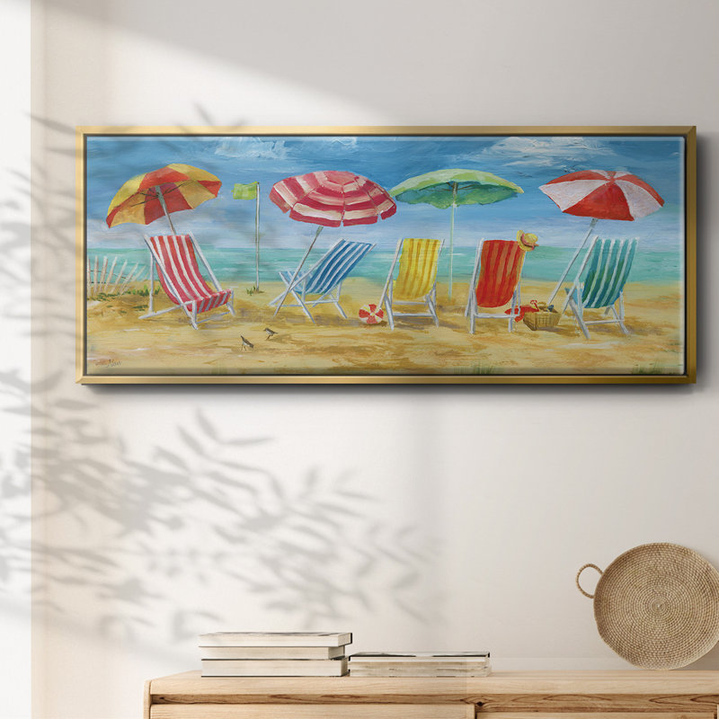 Bright Beach Chairs- Framed Canvas