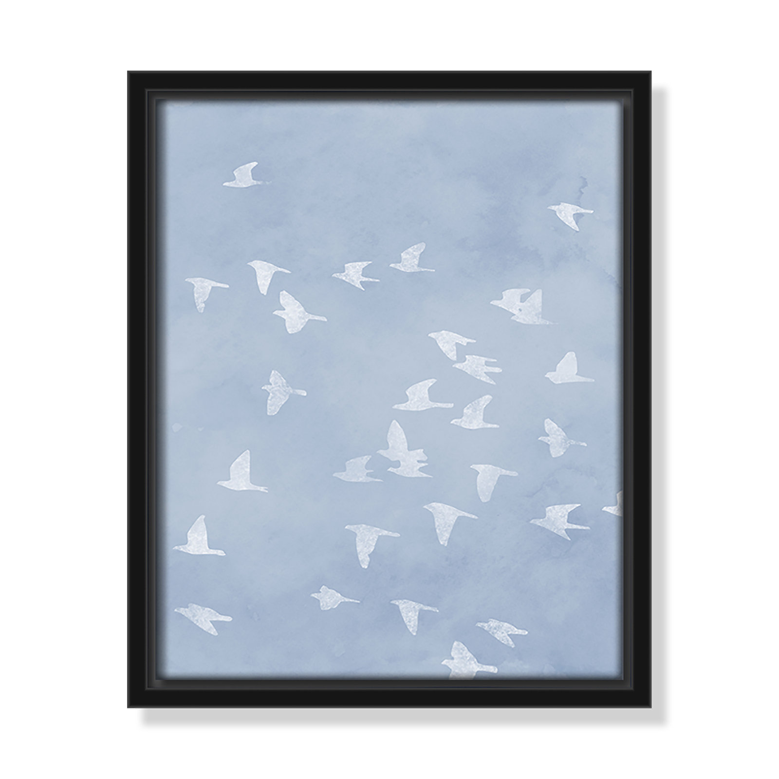 Flying Friends Print by Marcus Prime, 9.5'' W x 11.5'' H, Black Floater