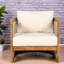 Chaises d'appoint durables en bois d'acacia, conception de baignoire élégante, oasis extérieure moderne