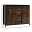 Armoire décorative, armoire de ferme industrielle, buffet de cuisine avec portes de grange coulissantes