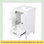 Meuble-lavabo de 20 po avec lavabo, armoire de salle de bain avec deux portes, butoir de porte magnétique et patins réglables, tiroir blanc