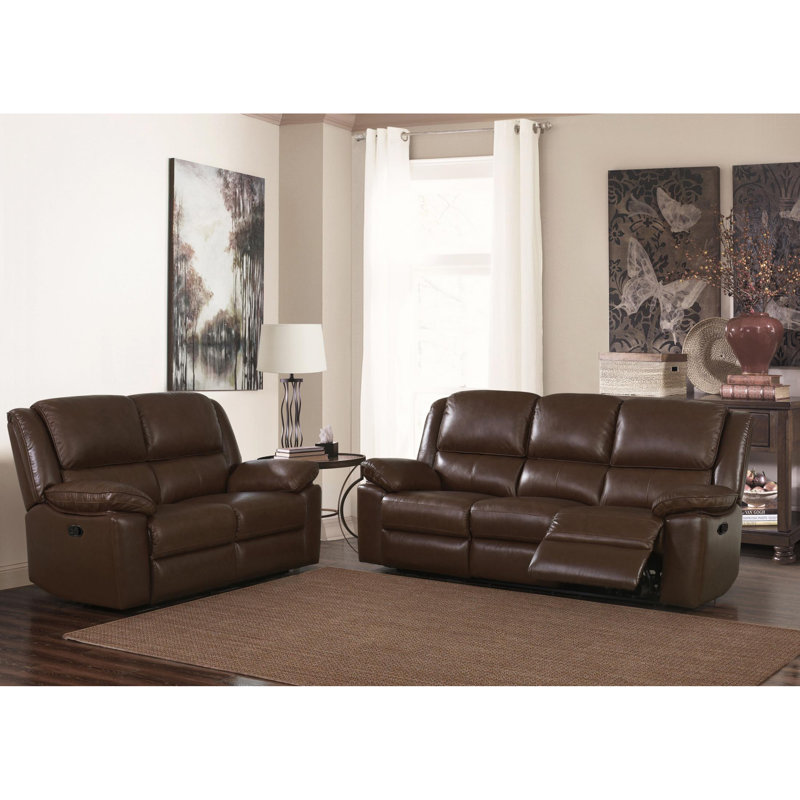 Colegrove Faux Leather Reclining Loveseat, Brown