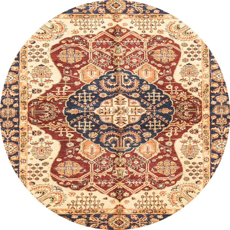 Abstract Indoor Rug, Round 4'