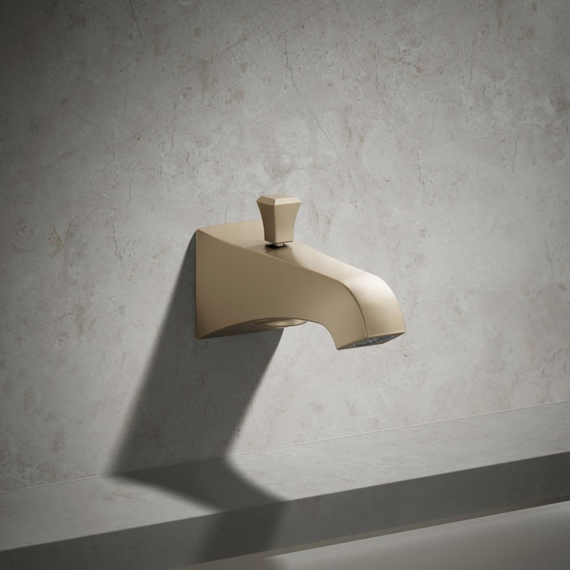 Memoirs® Stately Wall-Mount 6" Diverter Bath Spout with Deco Lift Knob, Vibrant Brushed Bronze