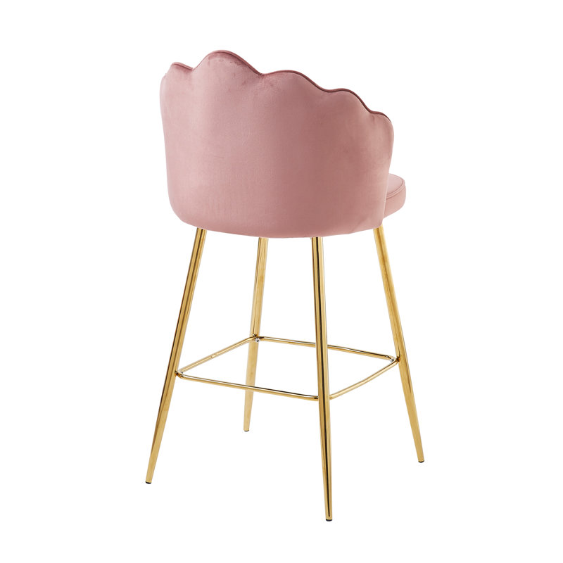 Sahuarita Upholstered Counter Stool, Pink