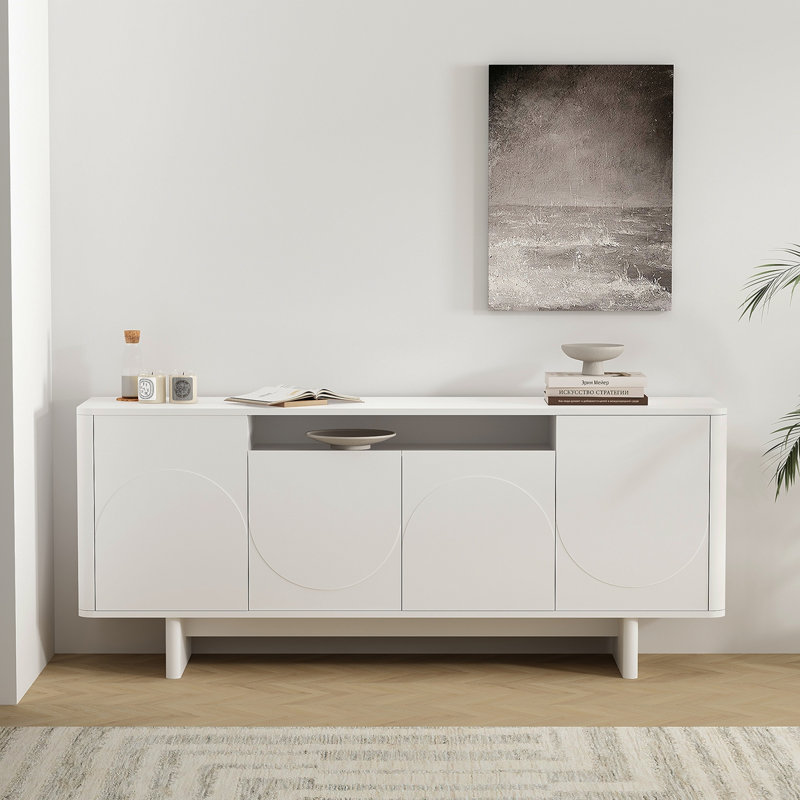 Ella 71" Sideboard In White, White