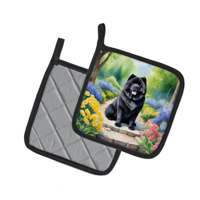 Caroline's Treasures Floral Polyester Potholder Set