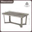 Table basse rectangulaire en bois d'hévéa avec base en forme de croix