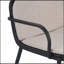 Fauteuil club d'extérieur en PP, structure noire avec coussin beige, ensemble de 2-1232698360