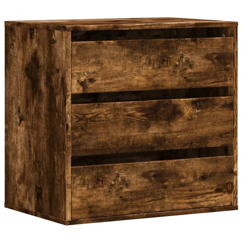 Asmarina Standard Accent Chest, 58cm H x 60cm W x 41cm D, Smoked Oak