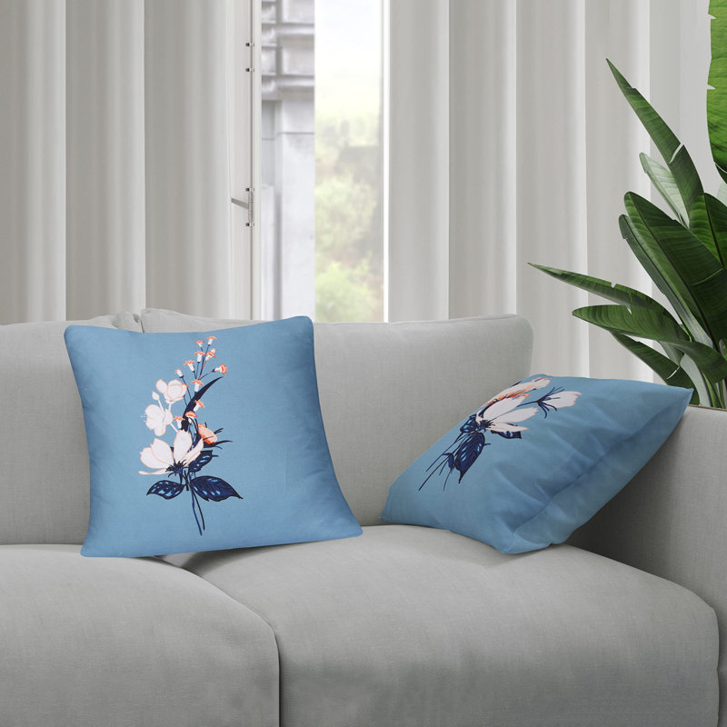 2 Piece Polyester Throw Square Pillow Cover & Insert Set, 18" x 18"
