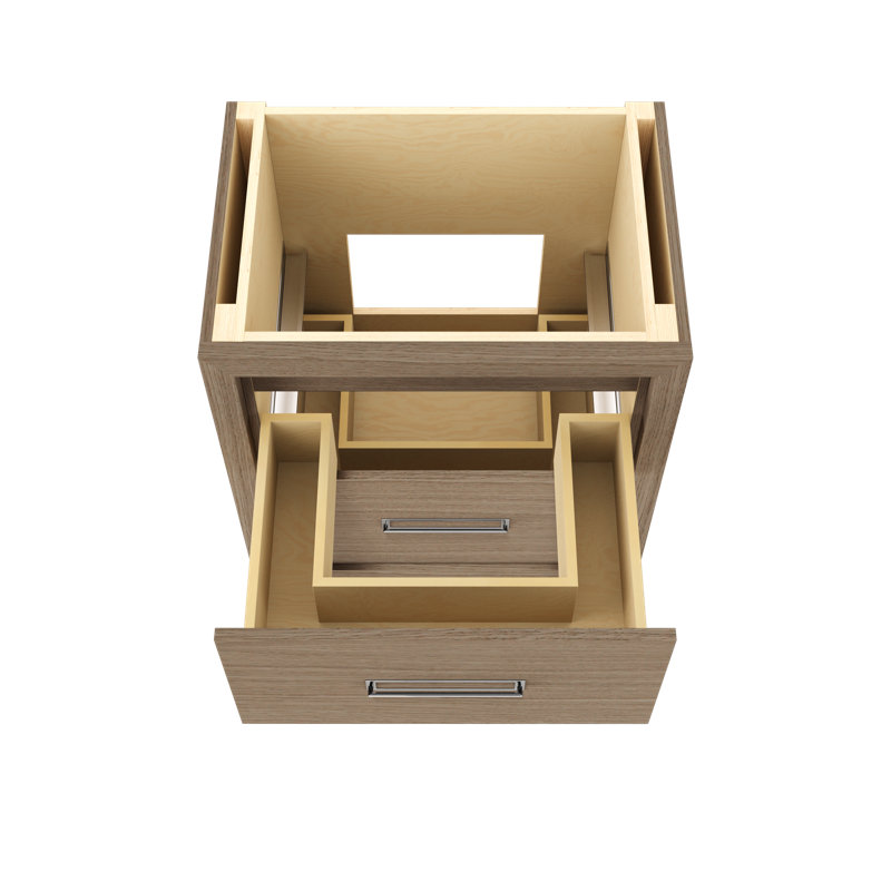Avalon Two-Drawer Single Bath Vanity, 30", Natural Weathered, Polished Chrome