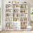 📚 71.3”H × 58.7”W Triple-Wide 6-Tier Bookcase with 4-Tier Open Shelves, 2 Cabinets & 2 Drawers | Tall Storage Cabinet for Home & Office Organization-1771671391