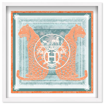 Casablanca to Paris Peach Framed Graphic Art