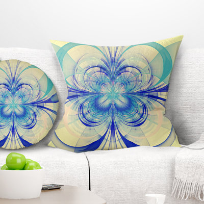 Motif floral fractal - coussin à imprimé floral