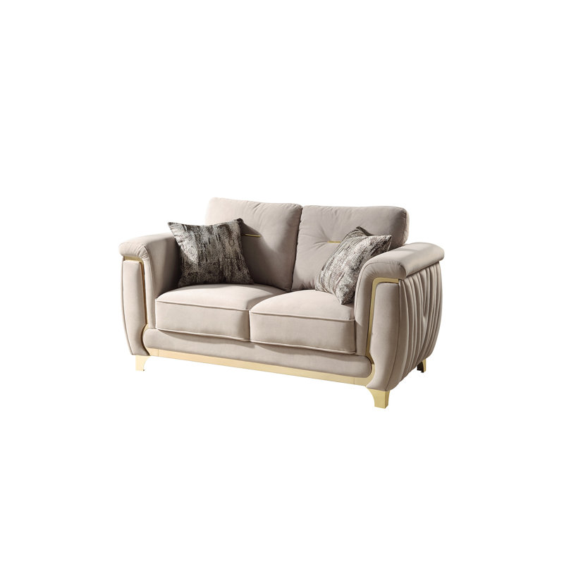 Causeuse rembourrée Leena, Beige