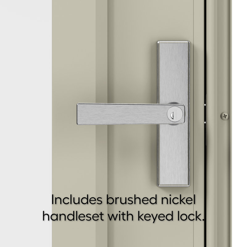 30 Midview Storm Door with Handle, Beige, 81" H x 32" W x 1" D