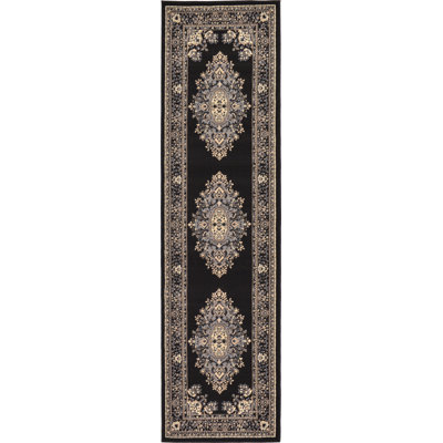Tapis oriental noir Balthrop