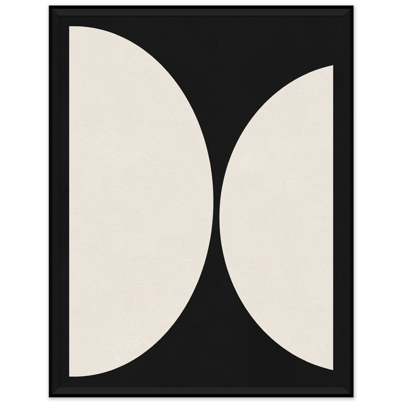 Graphic Shapes In Black And Cream 1 Print
