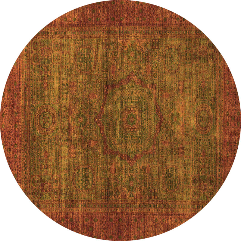 Mayreli Performance Oriental Indoor Rug, Round 6'