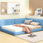 Lit plateforme double tapissier avec hublots, bleu - pour la décoration de la chambre à coucher-1166656437-1166656439