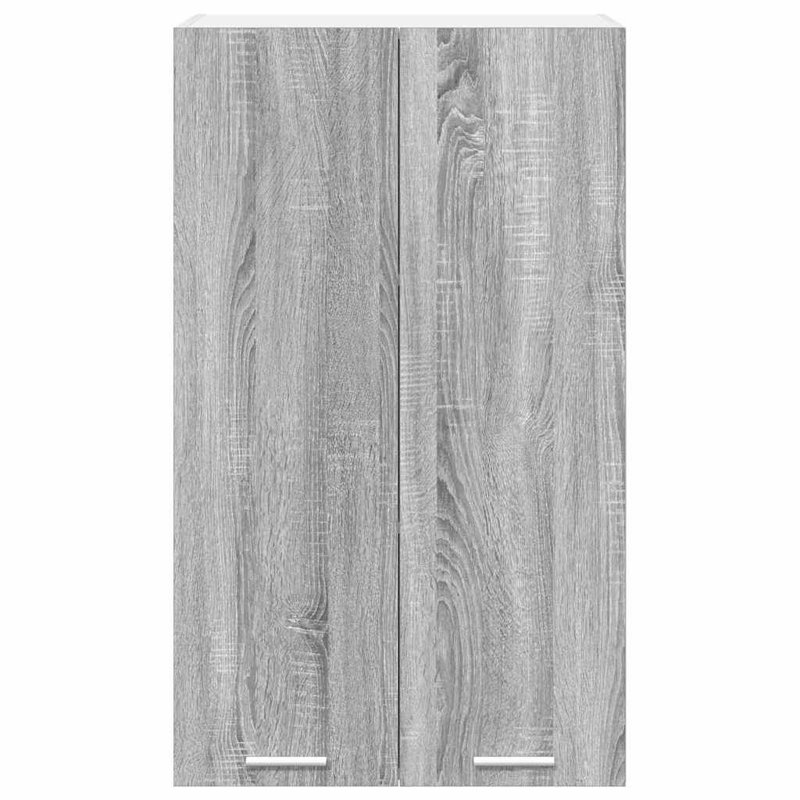 Vidaxl Hanging Cabinet Riga White 60 X 31 X 100 Cm Engineered Wood, Grey Sonoma, 100cm H x 60cm W x 31cm D
