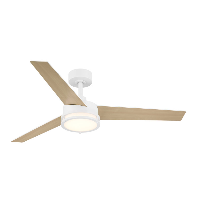 Pura 52'' Ceiling Fan with LED Lights, White