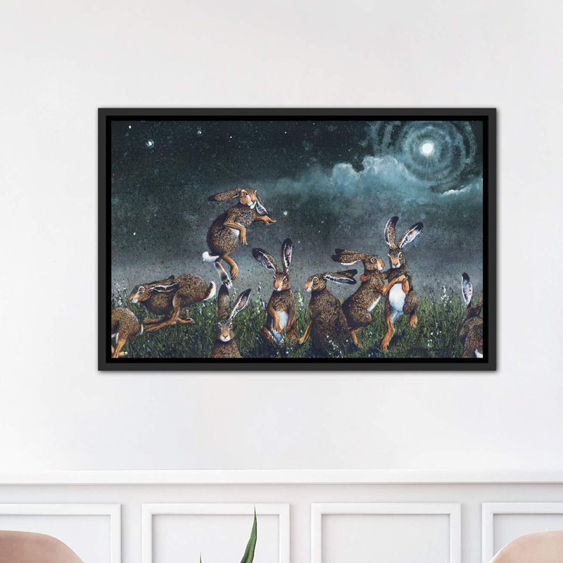 « moondance » par maggie vandewalle-impression, H 26 po x l 40 po x P 1,5 po, Toile avec cadre noir