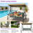 Porch Swing Cushions With Backrest, 4" Thicken Waterproof Outdoor Bench Cushion, Only Cushion-799062581-799062569