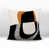 Orange brûlé / noir / blanc cassé