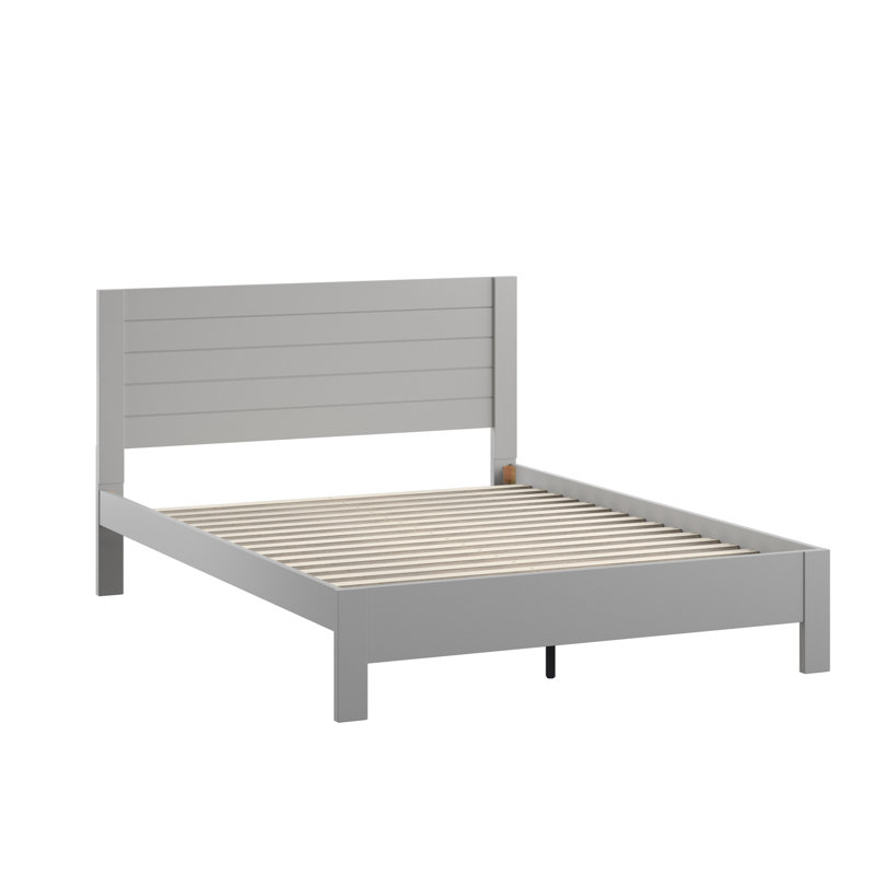 Lit plateforme Ayaan, Gris givré, Reine