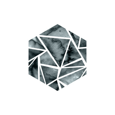 " Shattered Hexagon " Painting Print