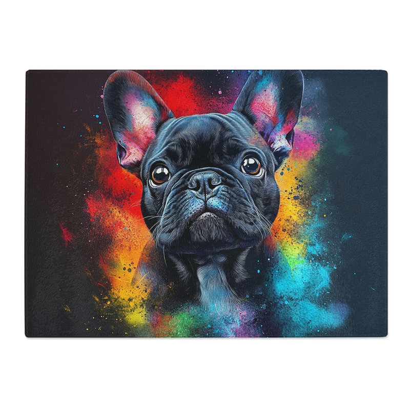 French Bulldog Vol.2  Glass Chopping Board