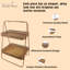 Steel Tray Set with Two-Tier Stand – Elegant Decorative Accent for Summer Home & Garden Styling and Display
