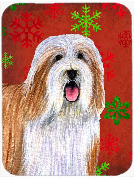 Planche à découper en verre de barbu à aile de vacances collie Ashlynn, Rouge / Vert