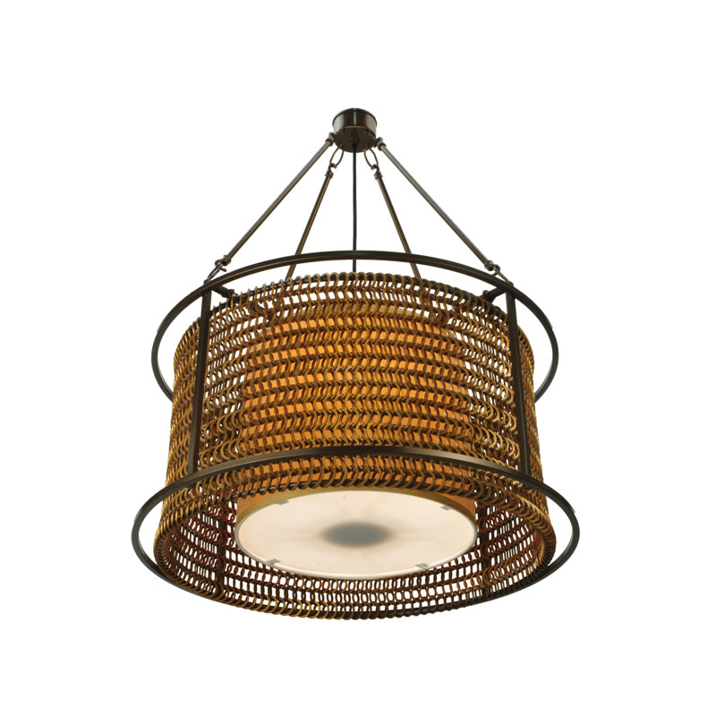 Greenbriar Oak 4 - Light Chandelier, 59" H x 24" W x 24" D