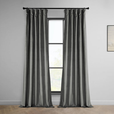 Loria Plush Velvet Blackout Curtain Panel
